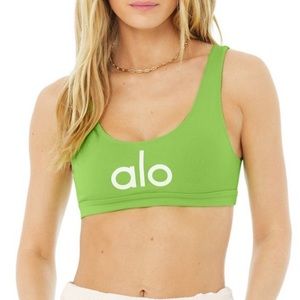 Alo Green Apple Ambient Logo Bra